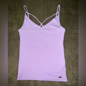 Lavender ripped tank top